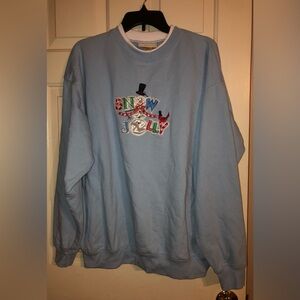Christmas Sweatshirt With Snowman Size XL NWOT